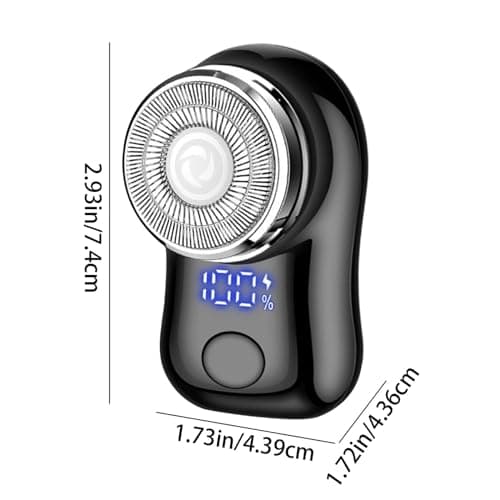 Compact Portable Shaver for Men USB Rechargeable Wet & Dry Grooming with Precision Ideal Travel Trimmer Facial Hair Remover Smooth Tool (Blue, One Size) — view 5
