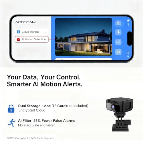 AOBOCAM Mini Spy Camera 4K, Compact WiFi Camera, App Control — view 6