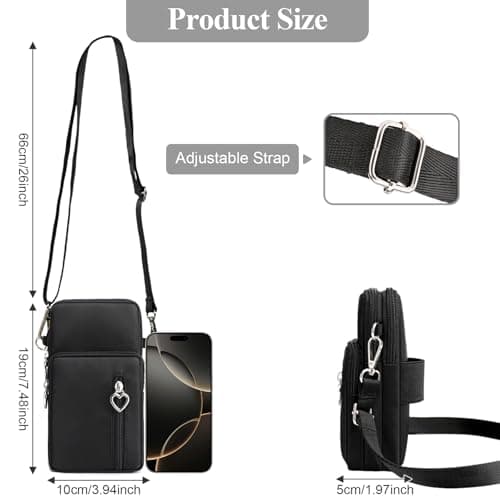 ModaZeal Women's Waterproof Phone Crossbody Nylon Small Shoulder Bag Wallet — view 4