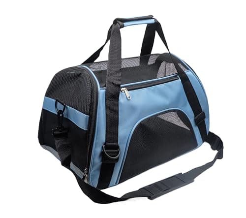 Tecageaon Pet Carrier - Airline Approved Cat & Dog Carrier for Medium & Small Cats, Puppies & Kittens - Blue