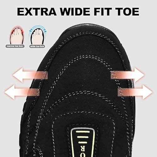 Aocase Walking Shoes Mens Womens Breathable Non-Slip Lightweight Outdoor Hiking Shoes Low Top,Trail Running Shoes,Waterproof Men's Outdoor Travel Mountain Shoes,Black,39EU — view 6
