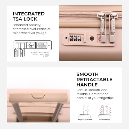 Aerolite 55x35x25 Hard Shell Cabin Suitcase, 4 Wheels, Air France KLM — view 4