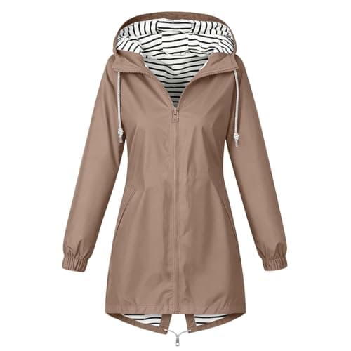 Women's Lightweight Raincoat Packable Windproof Windbreaker Outdoor Jackets — view 4