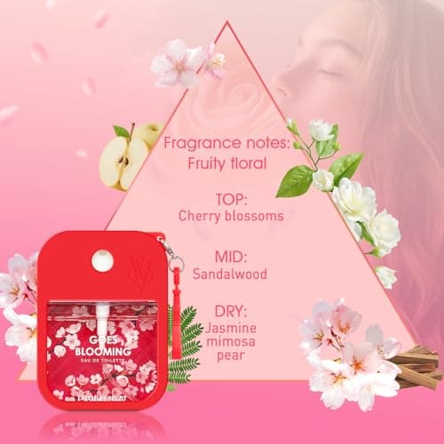 Woman Eau de Toilette,4-Pack Gift Set, Travel Size 35 ml Each,Fruity Floral Wooden Perfume with Cherry blossoms,Mandarin orange,Jasmine,Sandalwood| Fine Fragrance Mists, Birthday gift for girls — view 2