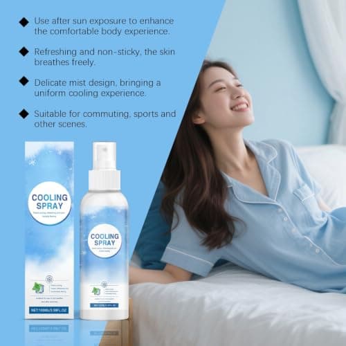Ultimate Cooling Spray Extreme Weather Protection, Portable Outdoor Body Freshener, Lightweight Quick-Dry Fabric Mist, Instant Summer Sports Refresher, Non-Sticky Travel Size Cooler Gear (1pcs) — view 4