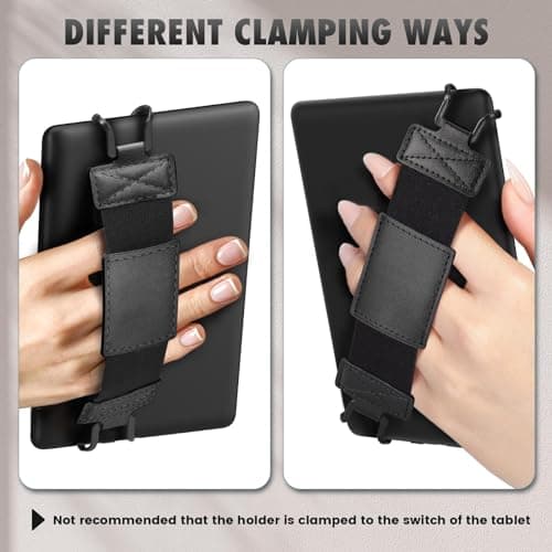MoKo Soft Hand Strap for 6-8" Kindle eReaders Fire Tablet, Black — view 6