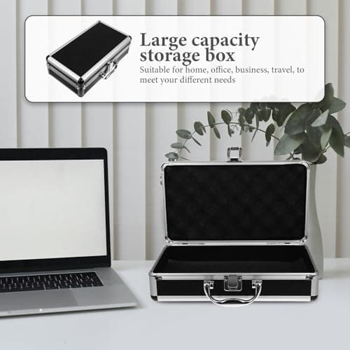 HOUDERCO Lockable Aluminum Hard Case Portable Large Capacity Tool Box — view 5