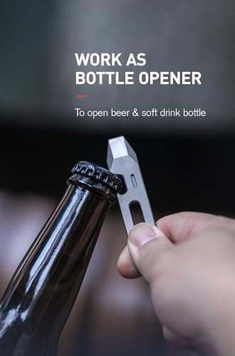 KEEPO LINK Titanium EDC Pry Bar with Bottle Opener, Wrench & Ruler, OLT03 — view 6