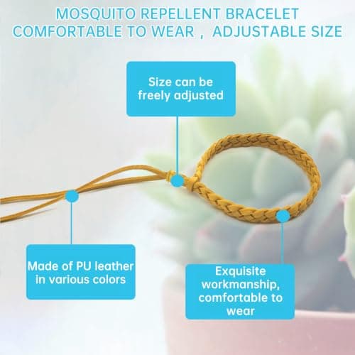 Mosquito Repellent Bracelet[20 pcs],Leather Insect Repellent Bracelet — view 6