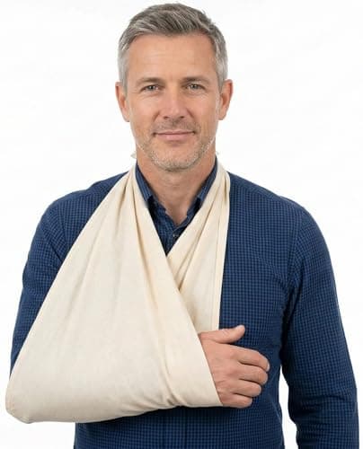 Value Aid Calico Triangular Bandage - Single, White — view 4
