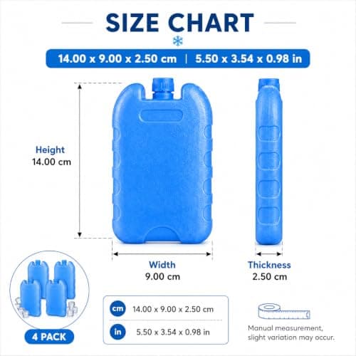 FOMIYES 4Pcs Ice Packs for Air Cooler，Reusable Ice Crystal Box（Blue） — view 5