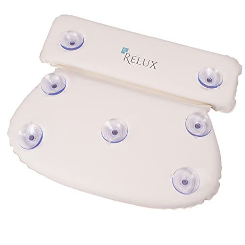 Relux Premium Waterproof Bath Pillow Cushion with Non-Slip Suction Cups Ergonomic Home Spa Headrest — view 3
