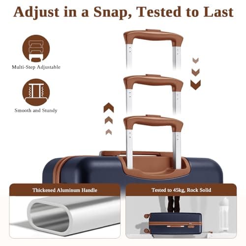 Kono 28 Inch Large Suitcase, Lightweight ABS+PC Luggage with 4 Wheels — view 4