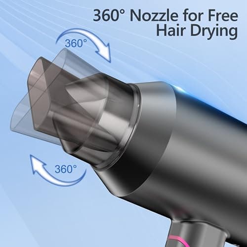 Travel Hair Dryer for Women Men-DEWILY Powerful Foldable Ironic Hairdryers — view 6