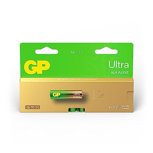 GP Ultra Alkaline Batteries AA 1.5 V (Mignon, LR6), G-TECH Longlife Technology, Ideal for Energy-Hungry Applications, Pack of 12 AA Batteries Ultra Alkaline — view 5
