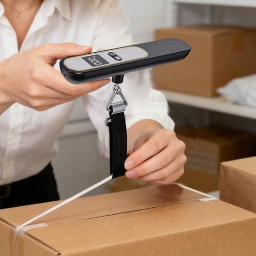 Travel Luggage Scale - 110lb Baggage Measuring Equipment with Hook & LCD Display - Suitcase Weight Scale,for Outdoor Road Trip Camping Hiking Backpacking Fishing Home Airplane — view 3