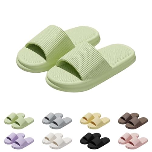 Womens Sliders Wide Fit Thick Sole Shower Shoes Non Slip Pool Beach Sandals — view 4