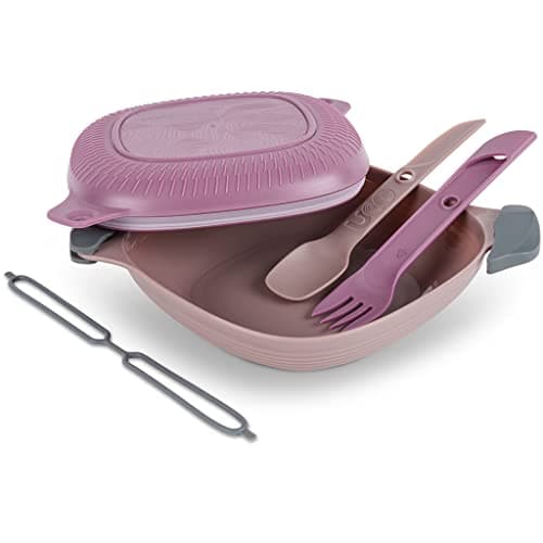 UCO ECO 5-Piece Camping Mess Kit with Bowl, Plate, Switch Spork Utensil Set - Plum Purple — view 2