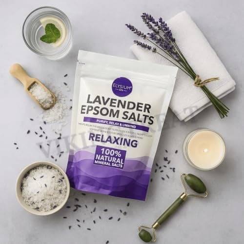 Foot Spa Kit – Foldable Manual Foot Soak Basin with Epsom Salt, Portable Foot Spa Set for Stress Relief, Muscle Recovery & Home Spa Soaking – Non-Electric – Lavender (450g) — view 3