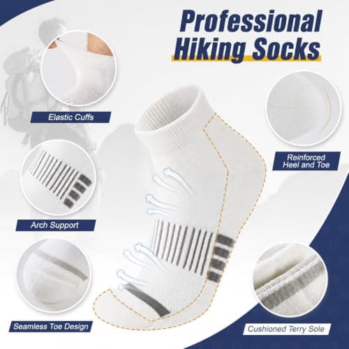 Niofind Merino Wool Hiking Socks, Walking Socks for Men and Women, 6 Pairs — view 5