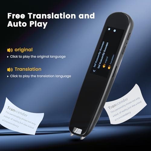 HuuppHip Scan Reader Pen with OCR Technology, 112 Language Translator, 12 O — view 3