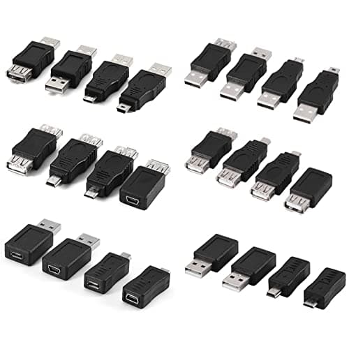 Yosoo Health Gear USB 2.0 Adapter Set 12 Pack, OTG Micro Mini Male Female — view 4