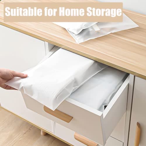 SULOLI 20PCS Travel Storage Bags Set, Reusable Saving Space Plastic Ziplock Seal Clothes Bags Frosted Waterproof Multifunctional Luggage Storage Pouch for Clothes, Shoes, Cosmetics — view 5