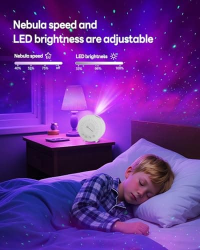 MYSTILUCK Galaxy Star Projector Night Light, Multiple Light Modes - Mini — view 3