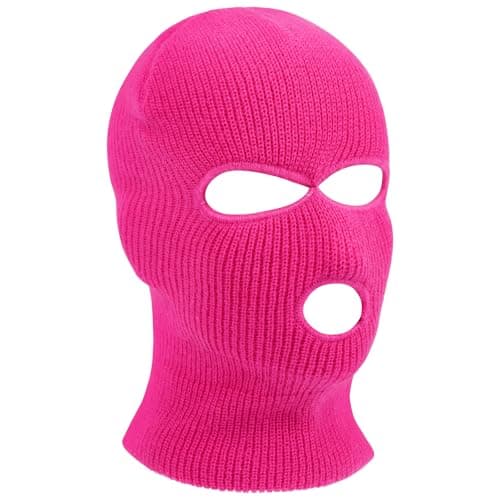 HAGOT 3 Hole Full Face Balaclava, Winter Knitted Balaclava, Ski Face Cover Unisex, Full Facecover for Outdoor Sports