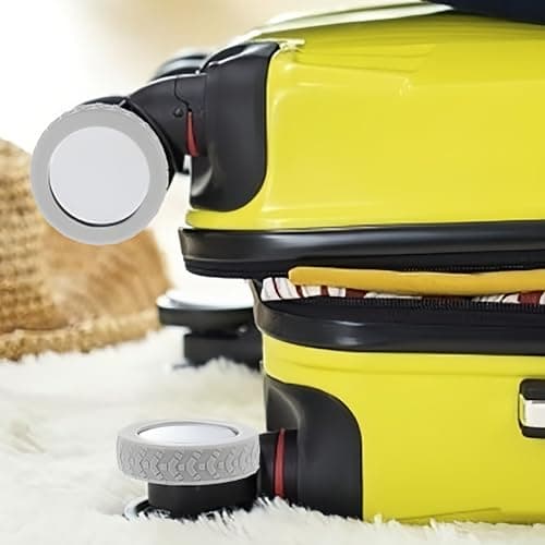 Luggage Wheel Covers 8 Pcs Grey Suitcase Wheel Protectors Cover Universal Fit Anti-Wear Travel Accessories, Protects Wheels from Damage — view 4
