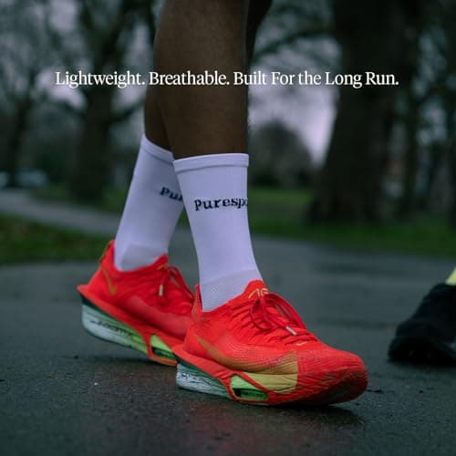 Puresport Performance Running Socks, White, Size S/M — view 2