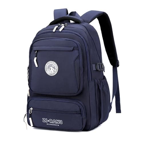GRUOTEIS Boys Backpack for School, Kids School Bag for Boys, Multi-Pocket and Luggage Strap Compatible, 23L, S045-Blue