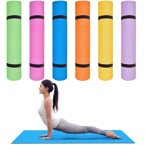 6 Pack Yoga Mat Bulk, Non Slip Pilates Mat, 173 x 61cm, 6 Colours(6mm)