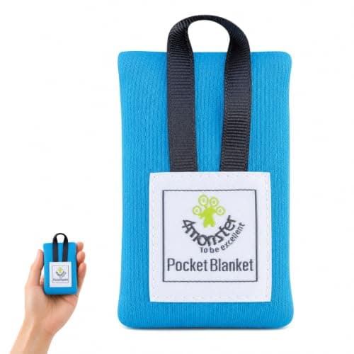 LLXUANKK Pocket Picnic Blanket 70 x 110 cm, Lightweight Foldable Picnic Mat, Waterproof Ground Sheet, Compact Sandproof Beach Mat for Camping, Hiking, Travel, Festivals and Outdoor Activities