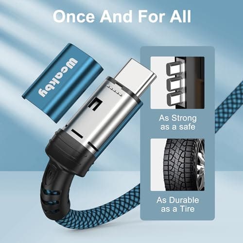 USB C Charger Cable 1M 3Pack Type C Cable Fast Charging, Braided USB A to USB-C Phone Charger Cable USBC for iPhone 17/16/15,Samsung Galaxy S10 S9 S8 Plus, Note 10 9 8, LG V50 V40 G8 G7 — view 3