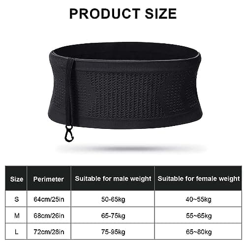 Multifunctional Breathable Knitted Waist Pack, Universal Concealed Key Clip Running Waist Bag, Build & Fitness Hiking Phone Holders, Waist Belt Strap Suitable for Smartphones, Keys, Money (Large) — view 2