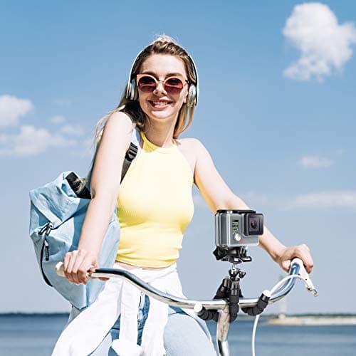 JUMKEET Phone Tripod, Mini Portable Tripod with Bluetooth Control, Flexible Octopus Style Camera Mount Desk Travel Outdoor Compatible with iPhone & Android Phones, Cameras, GoPro — view 6