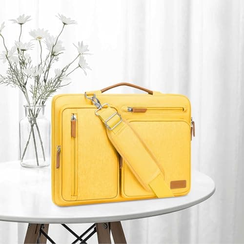 MOSISO Laptop Case 16 inch, 15.6 inch Laptop Bag Men Women, Yellow — view 3