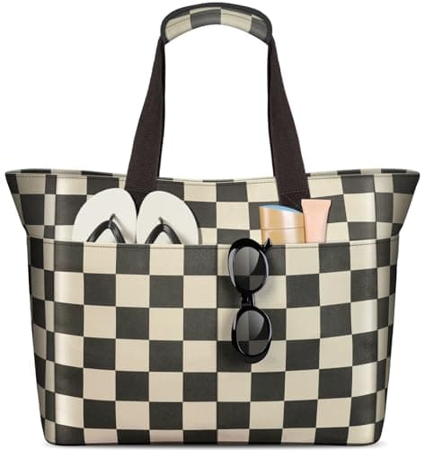 EOIWUY Large Beach Bag, 35L Waterproof Sandproof Beach Bags for Women Men