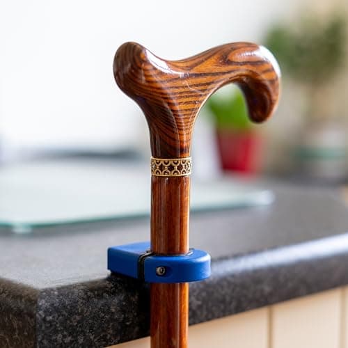 Magnetic Walking Stick/Cane/Crutch Holder STIC™ Pragnetics, Prevents Falls (Blue)