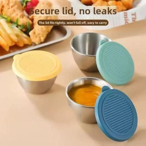 Portable Camping for sauce Pot 80ml for Hiking Picnic Portable(blue) — view 5