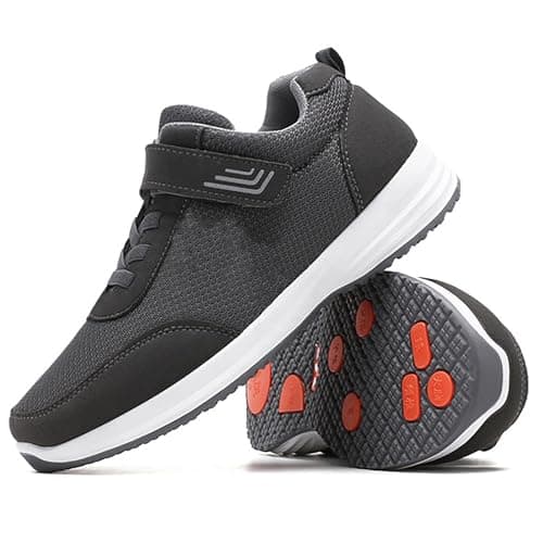 Womens Waterproof Trainers Hiking Trainers Walking Shoes Fall 2024 New Running Shoes Travel Soft Bottom Men Women with The Same Sports Orthopedic Tennis Non Wide fit Trainer Grey 5.5