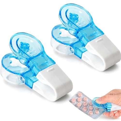2 Pcs Pill Popper Blister Tablet Remover Easy Pop Out Medication Extractor