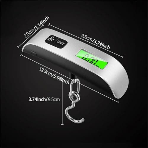 Portable La Weight Scale 110lb 50kg Digital Hook Scale with LCD Display 6 Pack Travel Bagga Balance Tool for Suitcases & Handheld Use — view 4