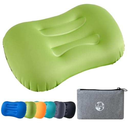 JetsCush Camping Pillow Inflatable Lightweight Travel Pillow Green