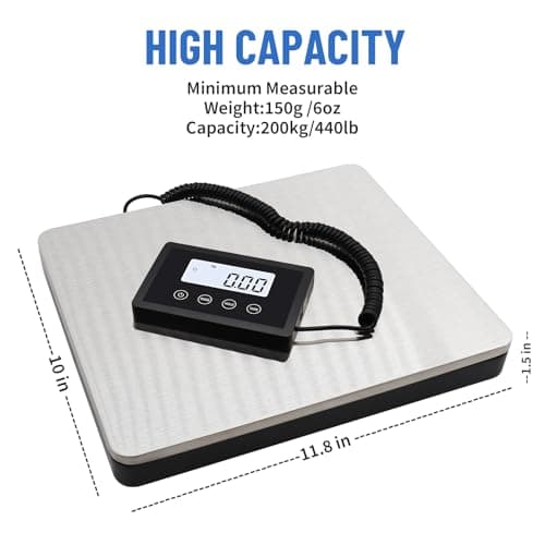 UNIWEIGH Postal Scales,200kg/10g High Precison LCD Display Parcel Scales — view 2