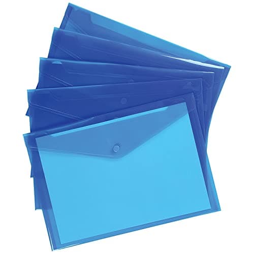 Q-Connect Polypropylene A4 Document Folder - Blue, Pack of 12 — view 3
