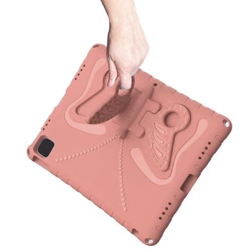 Ejoyous Protective Case EVA Shockproof Protective Case with Rotating Handle and Flip Stand for Pro 13 Air 13 2024 2025 Tablet Cover for Kids Students Travel (Light Orange) — view 5