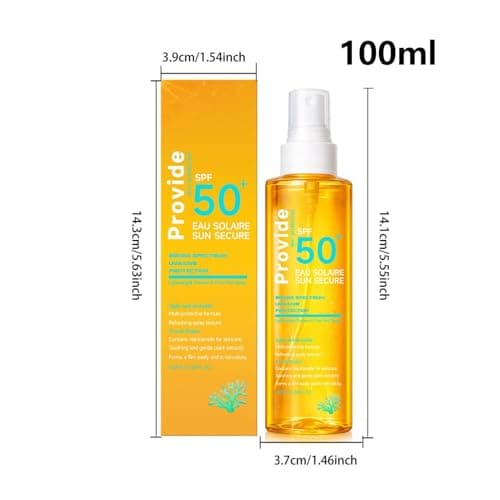 Sunscreen Spray Mist, UV Defense Shield, Outdoor Protection with Quick Absorb, Body Hydration with Lightweight Texture, Cosmetic Accessory, Travel Beauty Aid for Camping Hiking Fishing Running Cycling — view 2