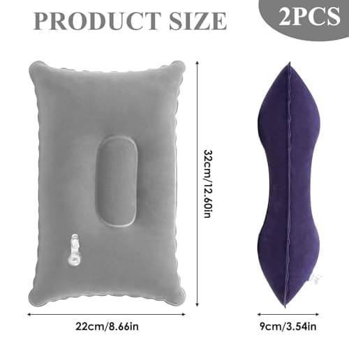 SMCEHEYA 2x Inflatable Pillows 32 * 22cm Blow Up Pillow Travel Pillow — view 2